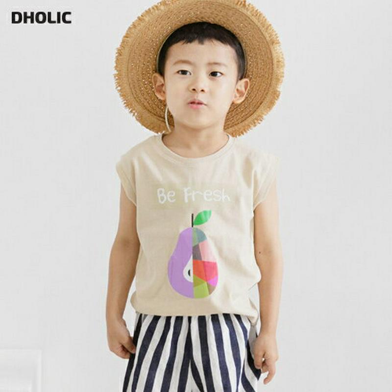 FRESHショートスリーブTシャツ p002565 キッズ 【3~8才】【tops】【韓国 ファッション トップス Tシャツ カットソー ノースリーブ スリーブレス ラウンドネック ショートスリーブ ロゴ 子供 子供服 小学生 ジュニア 夏】【KIDS】