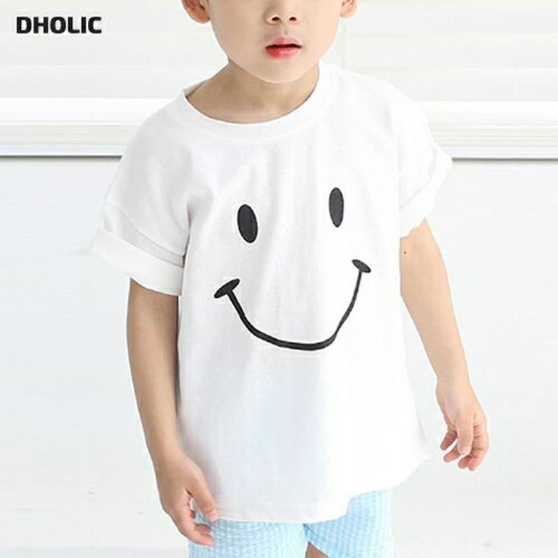 スマイル半袖Tシャツ p002603 キッズ 【3~8才】【tops】【韓国 ファッション トップス Tシャツ カットソー 半袖 ハーフスリーブ ラウンドネック ルーズ ゆったり ロゴ プリント 子供 子供服 小学生 ジュニア 夏】【KIDS】