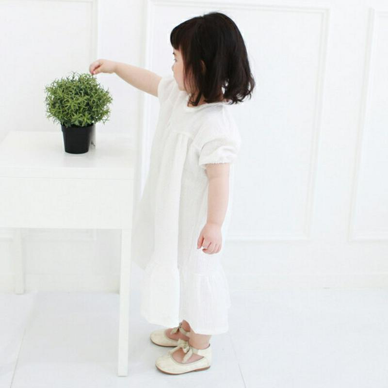 パフスリーブロングワンピース p002606 キッズ 【3~8才】【ops】【ワンピース ロング マキシ フレア Aライン ラウンドネック ショートスリーブ 半袖 パフスリーブ 無地 ティアード 女の子 子供 子供服 小学生 ジュニア 夏】【KIDS】