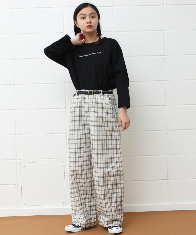 〇mat workパンツ (チェック）（mat quotidien）
