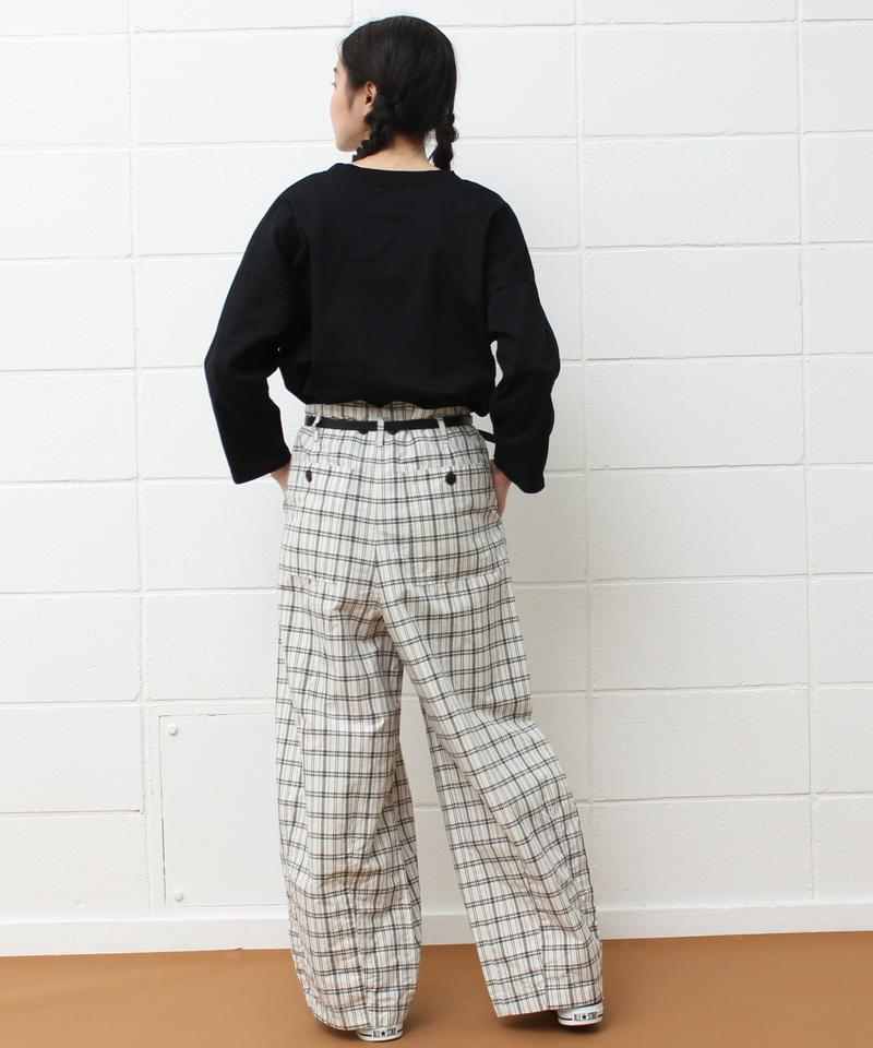 〇mat workパンツ (チェック）（mat quotidien）