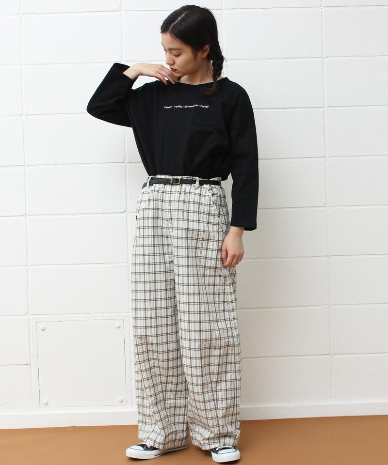 〇mat workパンツ (チェック）（mat quotidien）