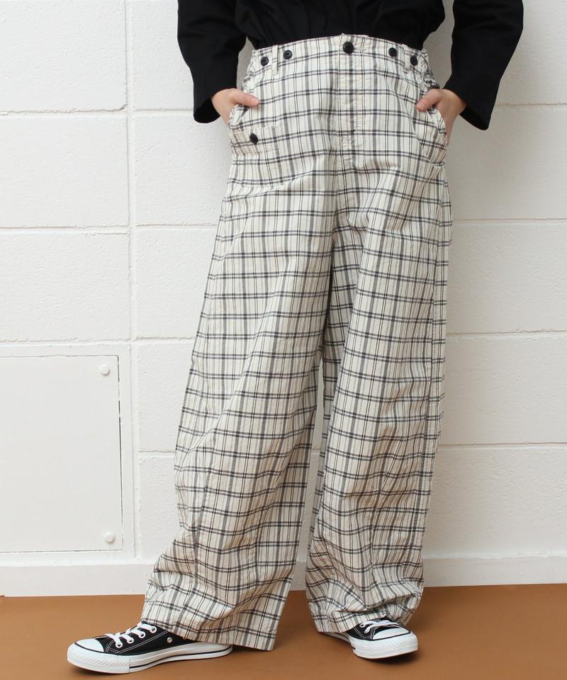 〇mat workパンツ (チェック）（mat quotidien）