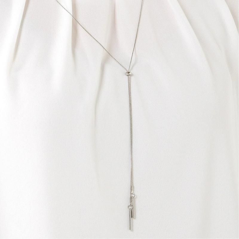 夏の通勤着に☆タック使いネックレス付きカットソープルオーバー【Ｍ～５Ｌ】