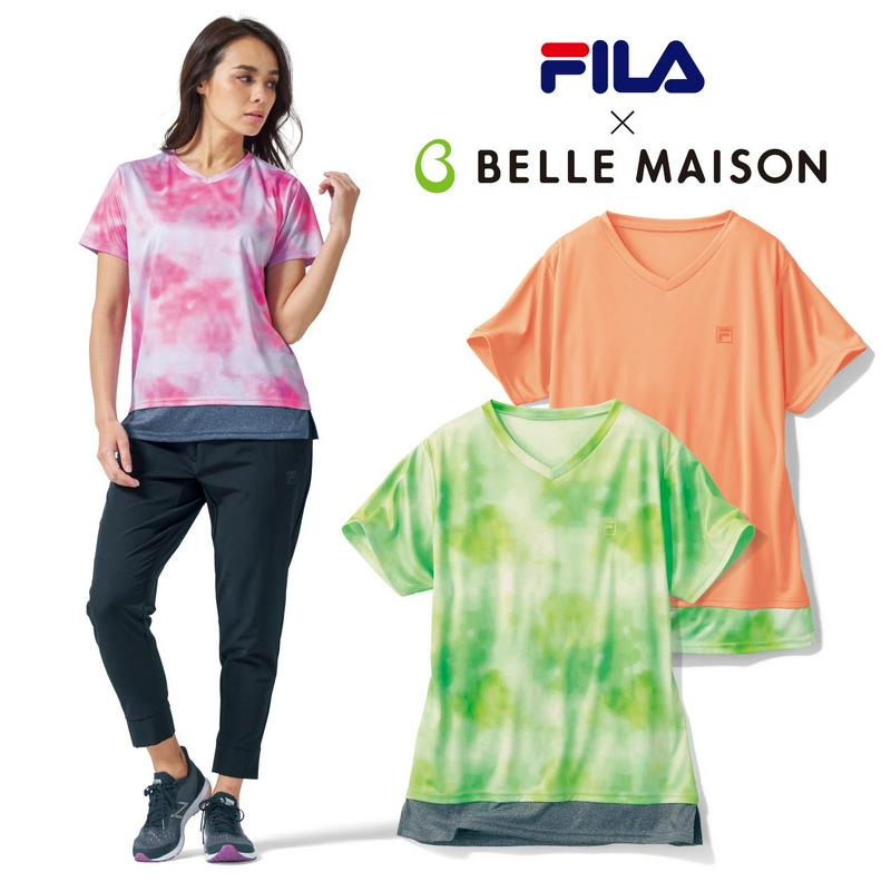 １枚でサマになる♪裾レイヤード半袖Ｔシャツ（フィラ/FILA）