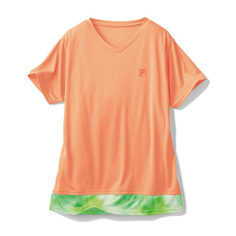 １枚でサマになる♪裾レイヤード半袖Ｔシャツ（フィラ/FILA）