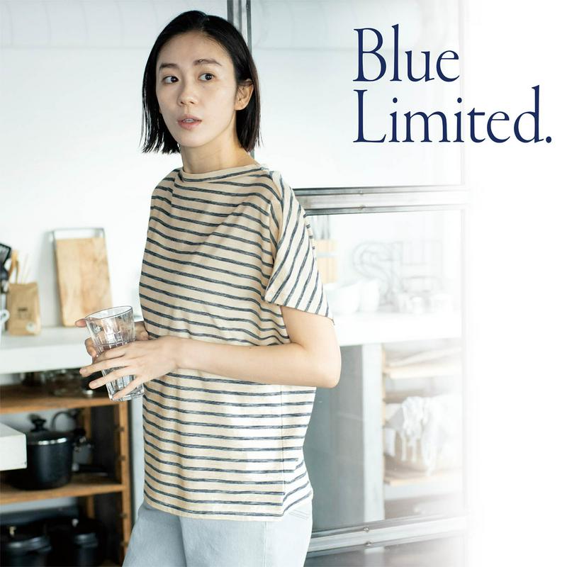 綿１００％のボトルネックカットソー（Blue Limited.）