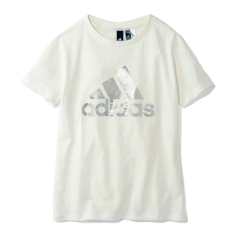 シャイニーロゴでこなれ見せ◎綿１００％ホイルＴシャツ（アディダス/adidas）