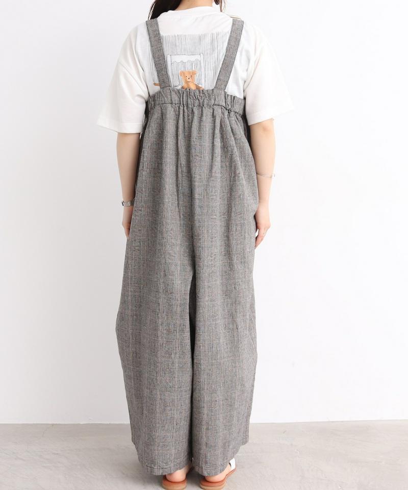 mat 綿麻先染め ゆったりサロペット（mat quotidien）