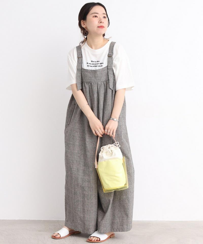 mat 綿麻先染め ゆったりサロペット（mat quotidien）