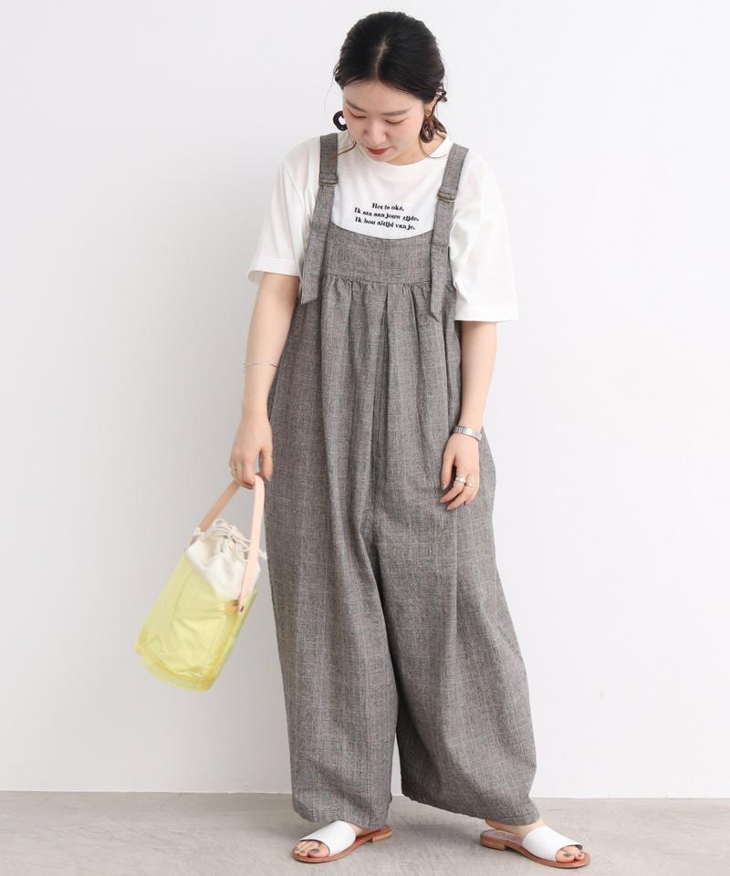 mat 綿麻先染め ゆったりサロペット（mat quotidien）