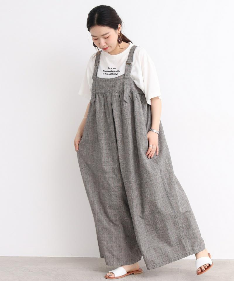 mat 綿麻先染め ゆったりサロペット（mat quotidien）