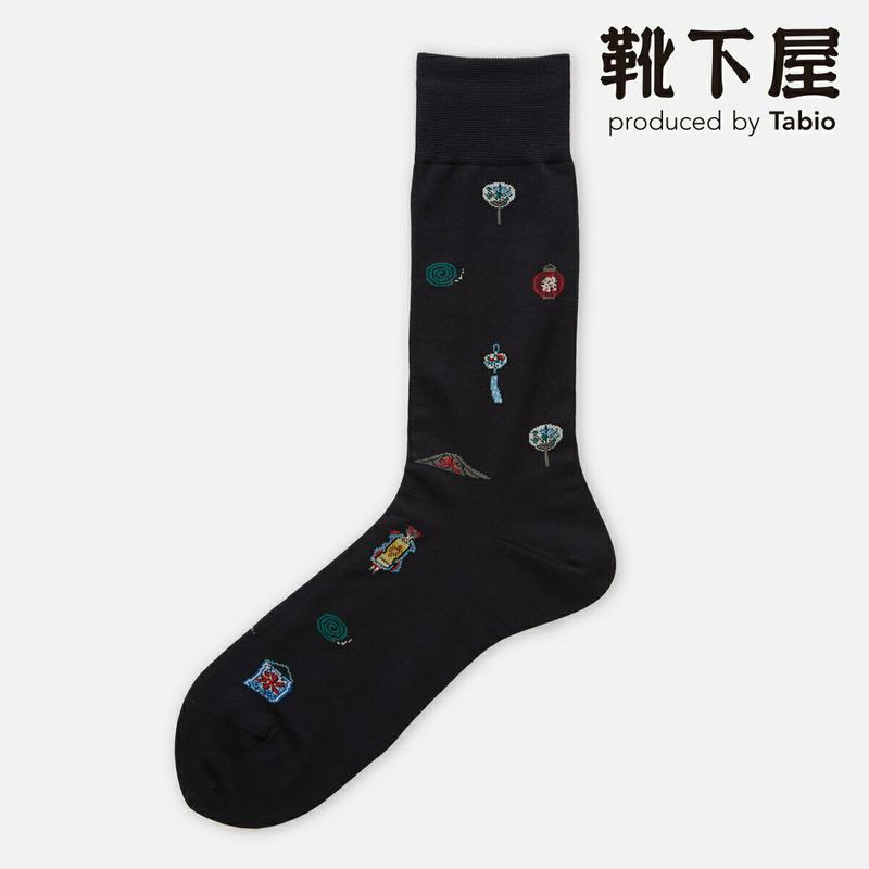 【あす楽】【Tabio MEN】 メンズ 夏の京都柄 レギュラー丈 / 靴下屋 靴下 タビオ くつ下 クルー メンズ 日本製
