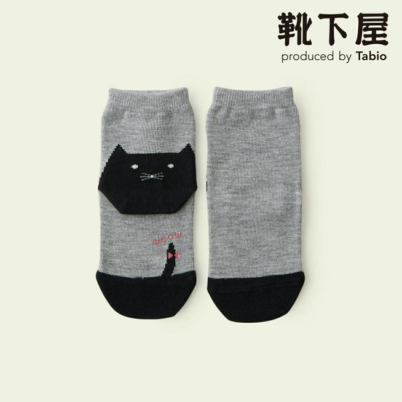 【全品送料無料～6/26 09:59迄】【あす楽】【公式 Mighty Soxer】キッズ かかとねこソックス 13.0～15.0cm / 靴下屋 靴下 タビオ マイティソクサー くつ下 クルー キッズ 白 日本製