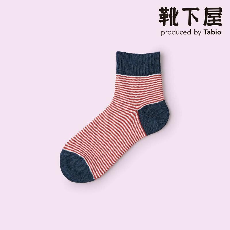 【クーポンで3足1,100円】【Mighty Soxer】 細ボーダーショートソックス / 靴下屋 3pairs 靴下 タビオ マイティソクサー くつ下 ショート レディース 日本製 2206ka