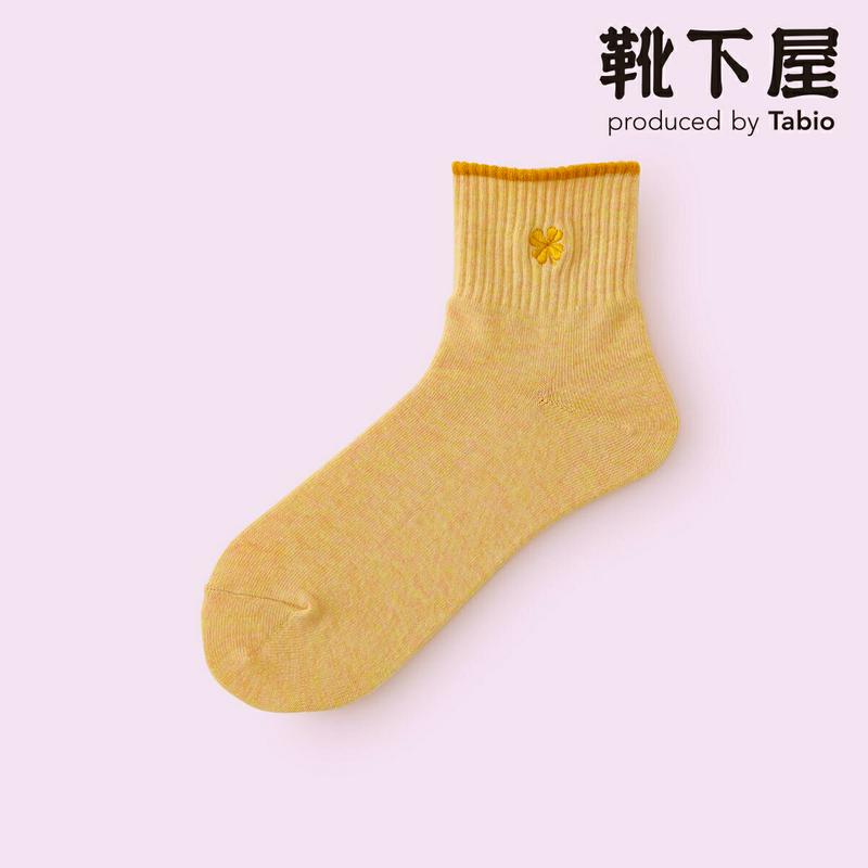 【全品送料無料～6/26 09:59迄】【あす楽】【公式 Mighty Soxer】クローバー刺繍ショートソックス / 靴下屋 靴下 タビオ マイティソクサー くつ下 ショート レディース 黒 日本製