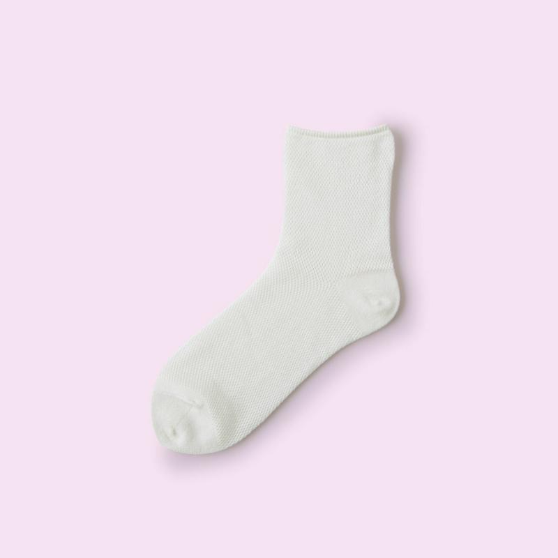 【クーポンで3足1,100円】【Mighty Soxer】 ゴム口ゆったり無地メッシュショートソックス / 靴下屋 3pairs 靴下 タビオ マイティソクサー くつ下 ショート レディース 日本製