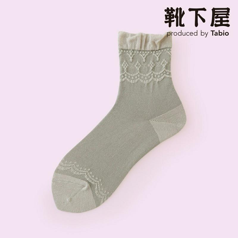 【クーポンで3足1,100円】【Mighty Soxer】 フロートレース柄ショートソックス / 靴下屋 3pairs 靴下 タビオ マイティソクサー くつ下 ショート レディース 日本製