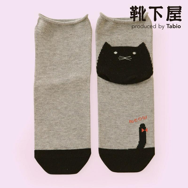 【全品送料無料～6/26 09:59迄】【あす楽】【公式 Mighty Soxer】かかとねこくるくるショートソックス / 靴下屋 靴下 タビオ マイティソクサー くつ下 ショート 履き口ゆったり レディース 黒 日本製