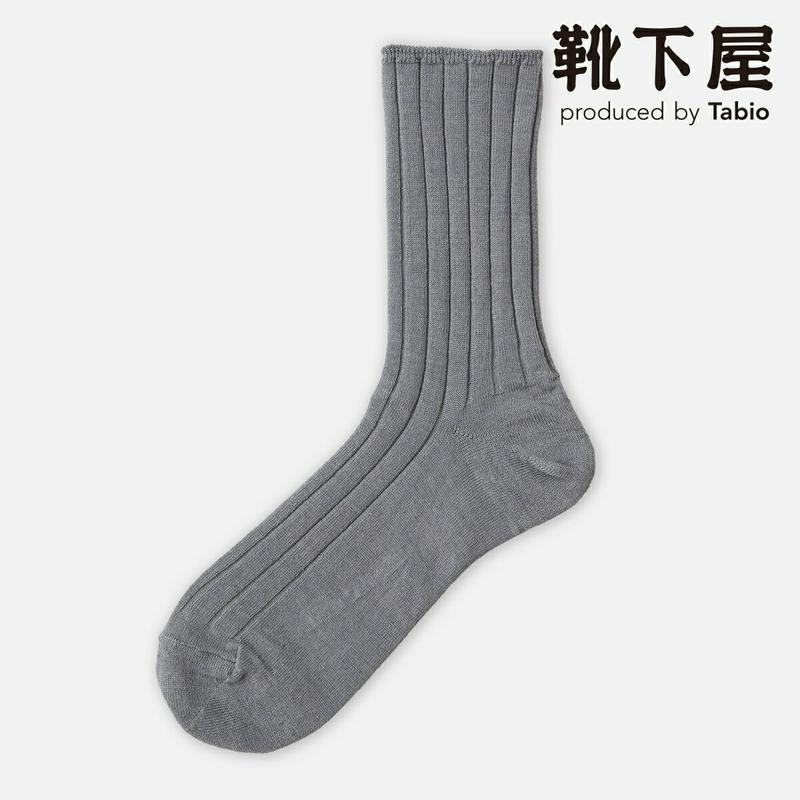 【全品送料無料★〜6/11 23:59迄】【あす楽】【Tabio】 リネン太リブソックス / 靴下屋 靴下 タビオ くつ下 クルー 麻 レディース 日本製