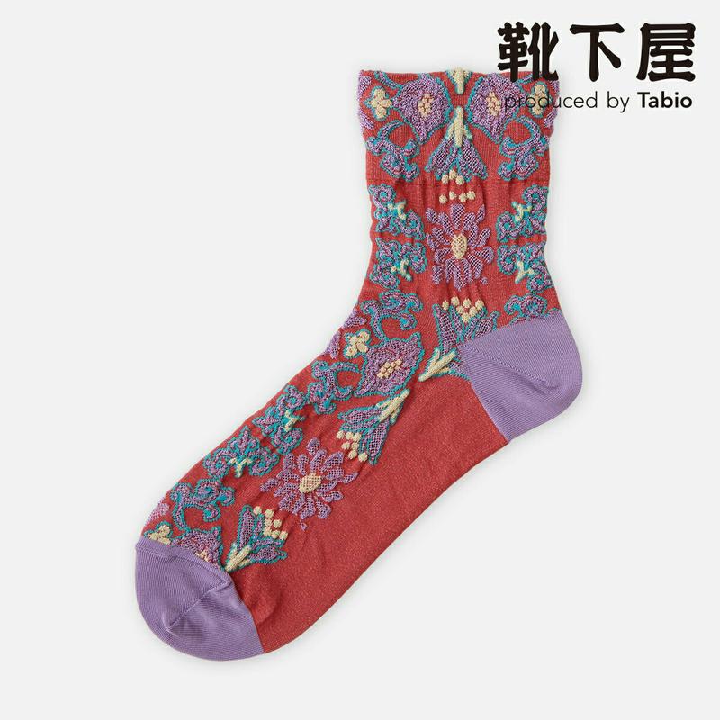 【全品送料無料★〜6/11 23:59迄】【あす楽】【Tabio】 リゾートフラワー柄ショートソックス / 靴下屋 靴下 タビオ くつ下 ショート レディース 日本製