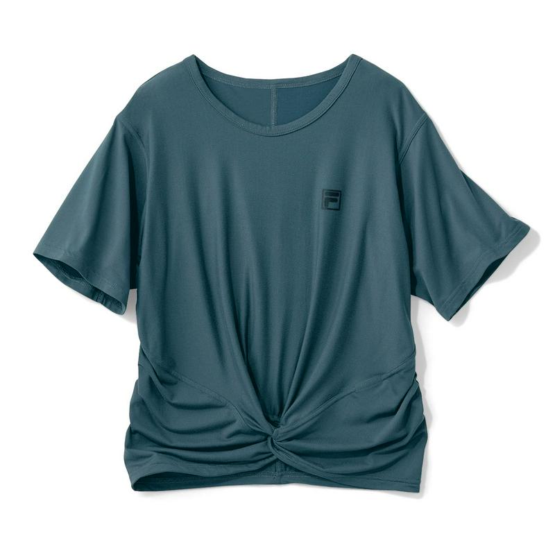ホットヨガ時におすすめ！裾しぼり半袖Ｔシャツ（フィラ/FILA）