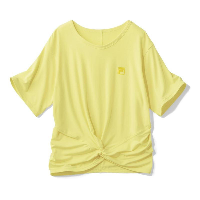 ホットヨガ時におすすめ！裾しぼり半袖Ｔシャツ（フィラ/FILA）
