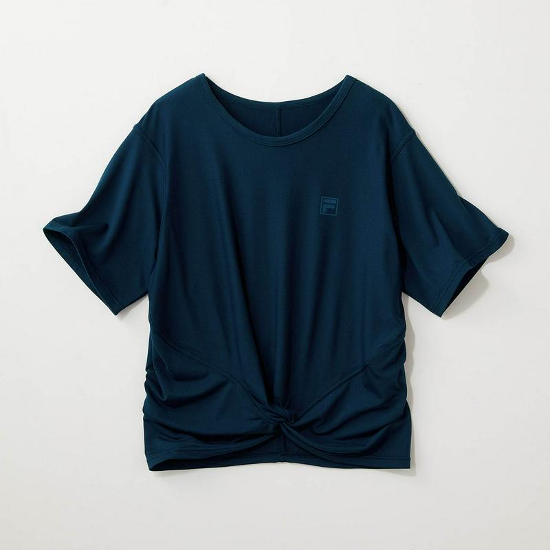 ホットヨガ時におすすめ！裾しぼり半袖Ｔシャツ（フィラ/FILA）