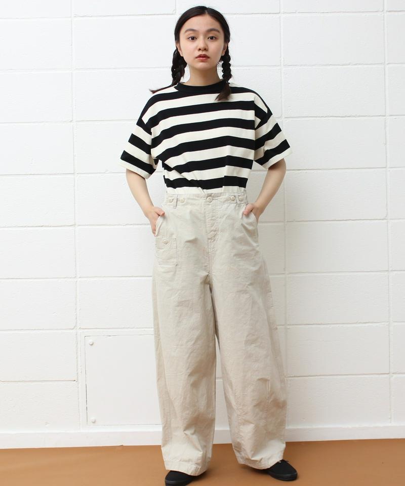 〇mat 綿麻ウェザー workパンツ (ムジ）（mat quotidien）