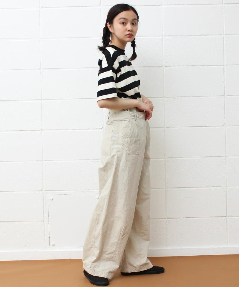 〇mat 綿麻ウェザー workパンツ (ムジ）（mat quotidien）