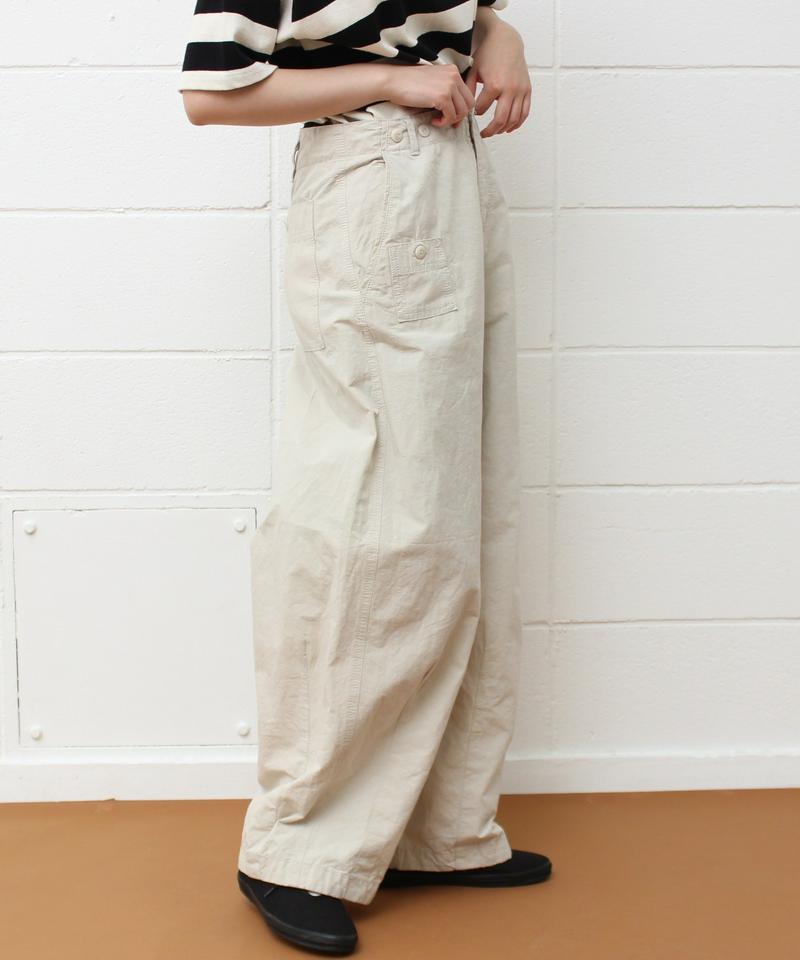〇mat 綿麻ウェザー workパンツ (ムジ）（mat quotidien）