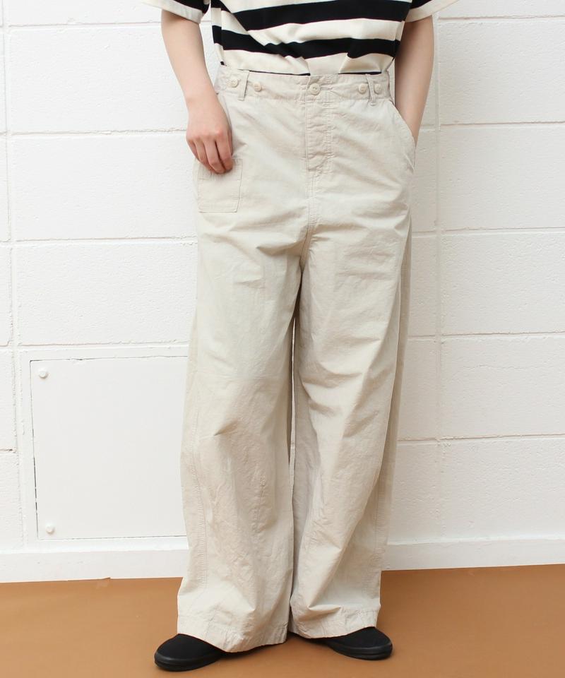 〇mat 綿麻ウェザー workパンツ (ムジ）（mat quotidien）
