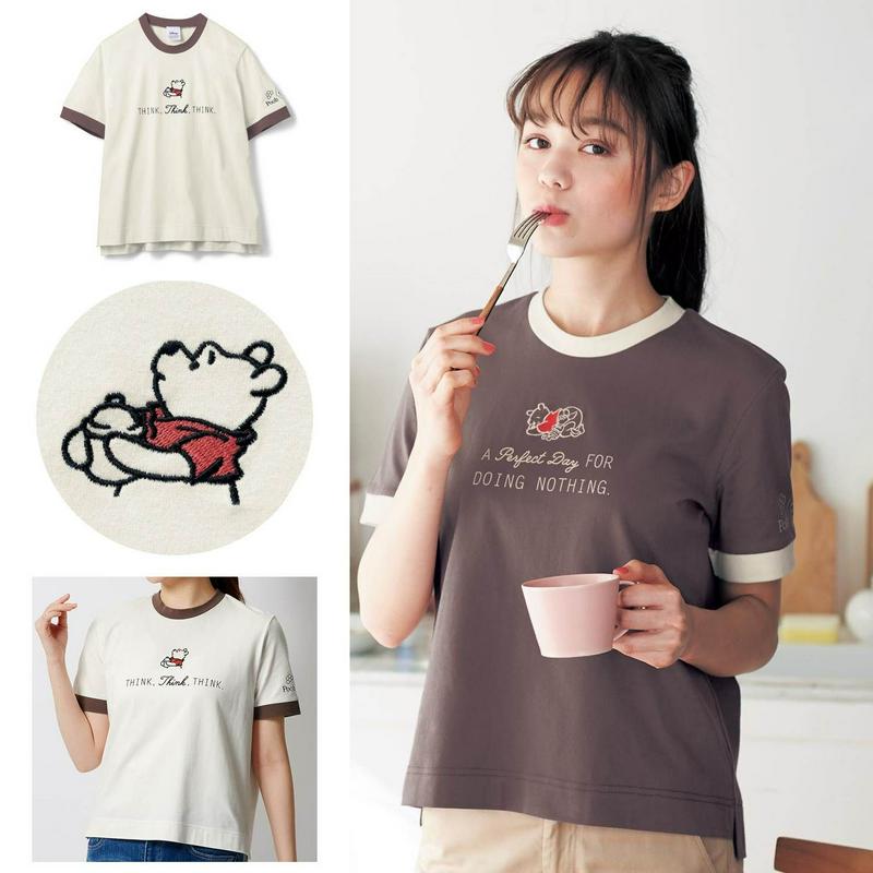 【おうちディズニー】モックネックＴシャツ「くまのプーさん」（ディズニー）