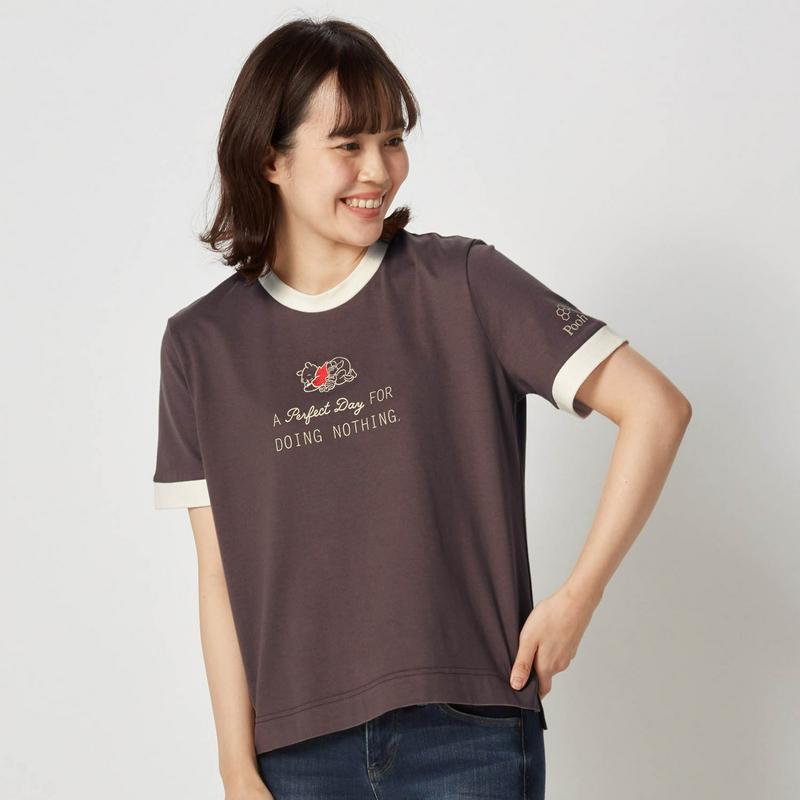 【おうちディズニー】モックネックＴシャツ「くまのプーさん」（ディズニー）