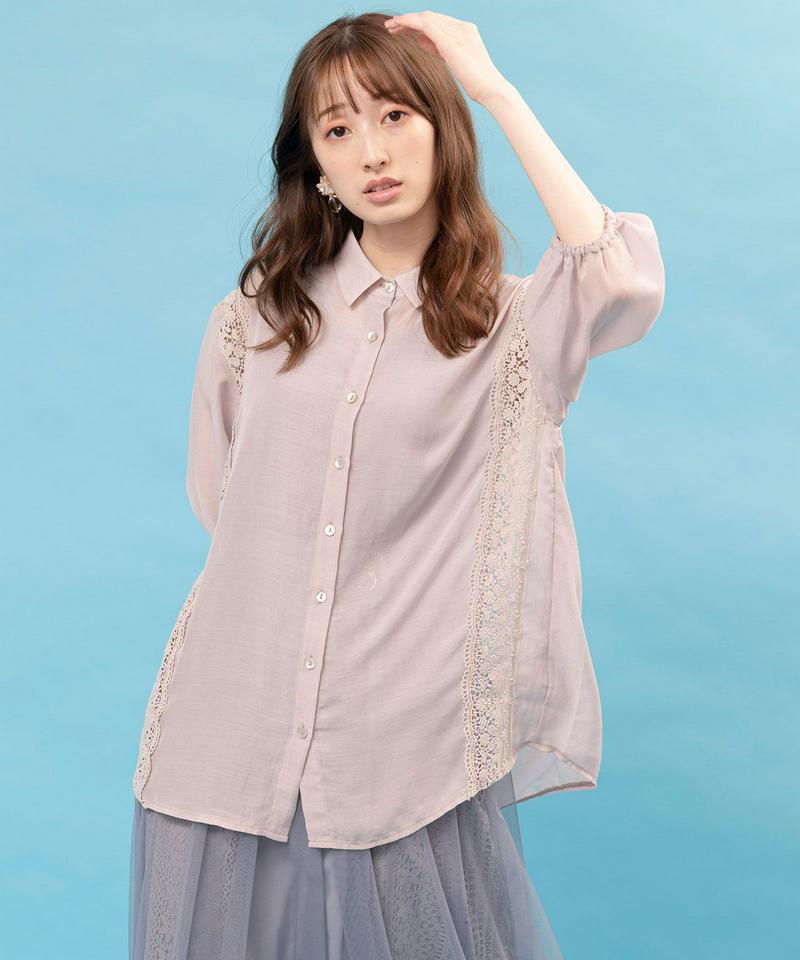 シアーレースシャツ