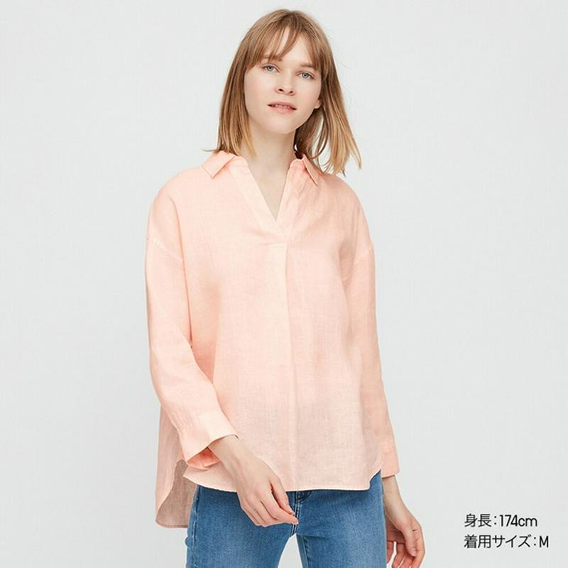 プレミアムリネンスキッパーシャツ（7分袖）