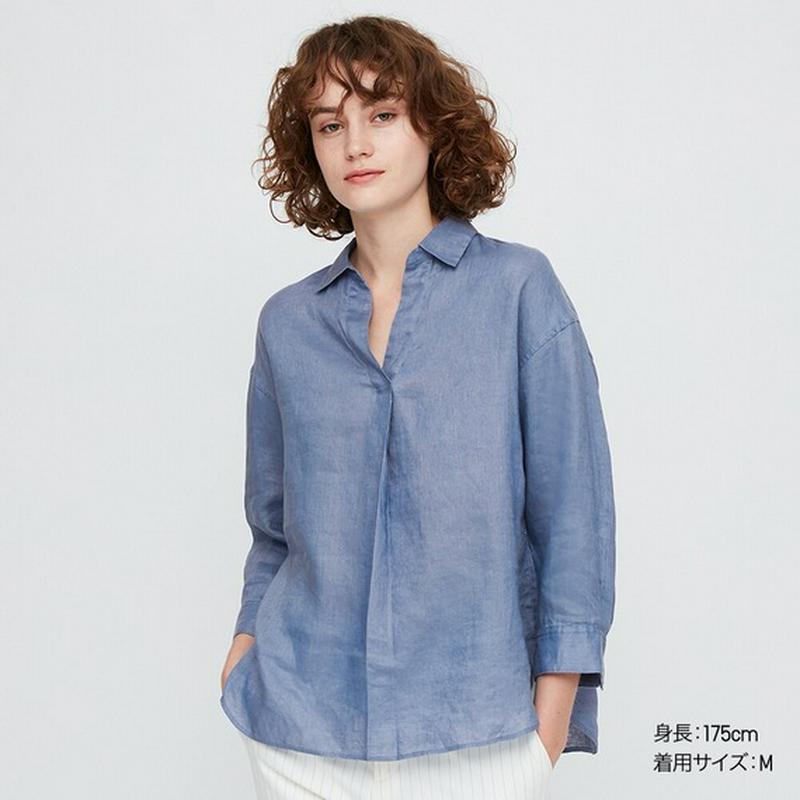 プレミアムリネンスキッパーシャツ（7分袖）