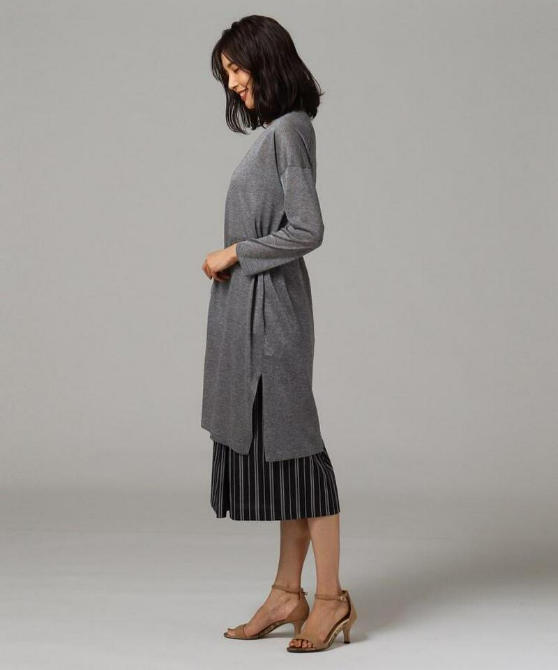 【洗える】シアーロングカーディガン