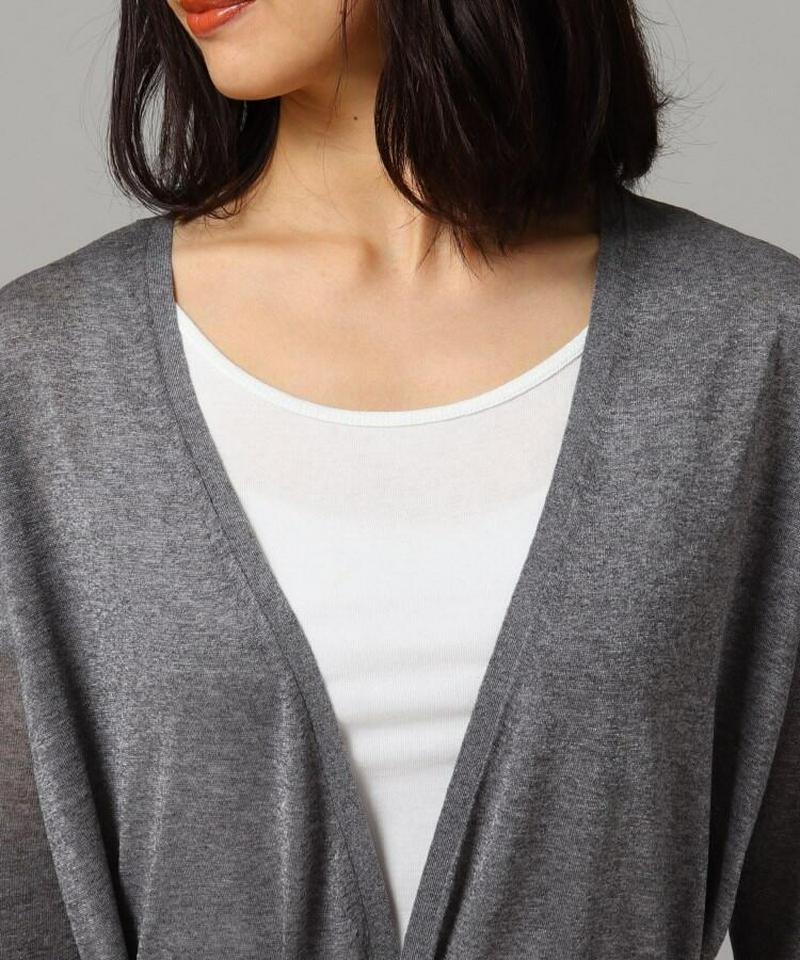 【洗える】シアーロングカーディガン