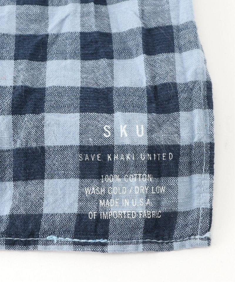 SKU GINGHAM SCARF(SAVE KHAKI UNITED)