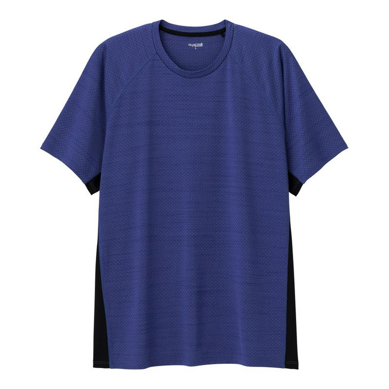 クルーネックT(半袖)(カラーブロック)GA+E(セットアップ可能)