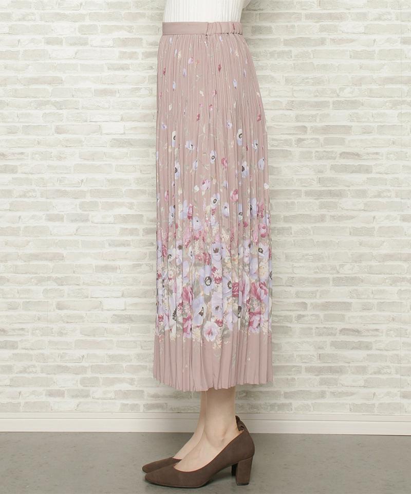 クラシカルローズプリーツスカート