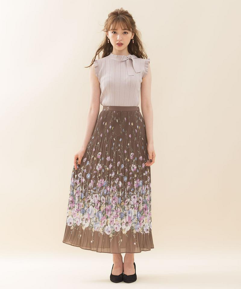 クラシカルローズプリーツスカート