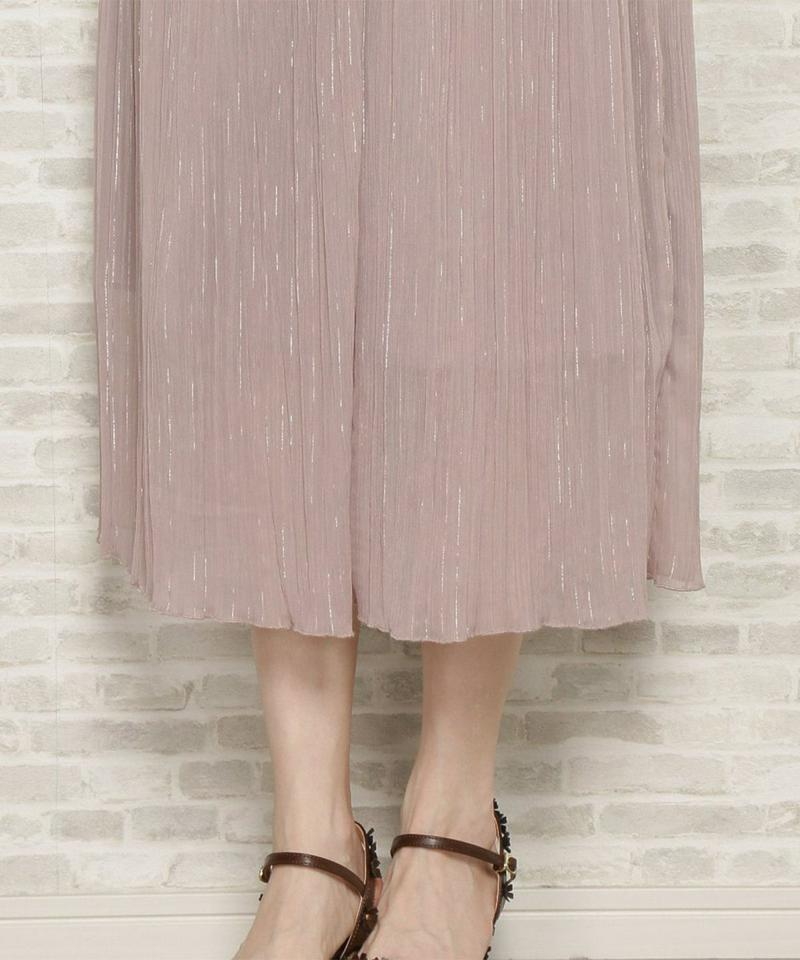 ラメ楊柳プリーツスカート