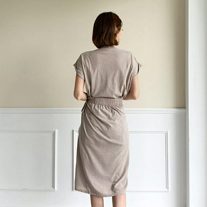 Tシャツ&ラップスカートSET・全3色・t56265 レディース【set】【セットアップ　setup トップス Tシャツ キャッ