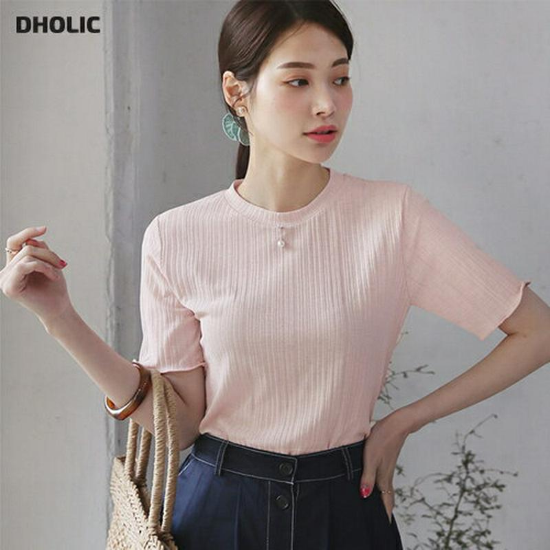【新作10%OFF】パールキュービックピン付Tシャツ・全3色・t62610 レディース【tops】【トップス Tシャツ 半袖 ハ
