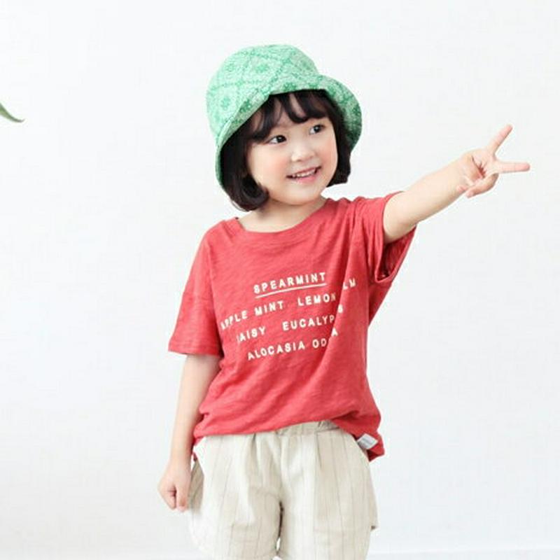 ラウンドネックレタリングTシャツ・p003252 キッズ【3~8才】【tops】【トップス Tシャツ 半袖 ハーフスリーブ ロゴ ロゴT レタリング カジュアル ラフ 女の子 男の子 春 夏 韓国 韓国子供服 子供 こども 子供服 こども服】【KIDS】