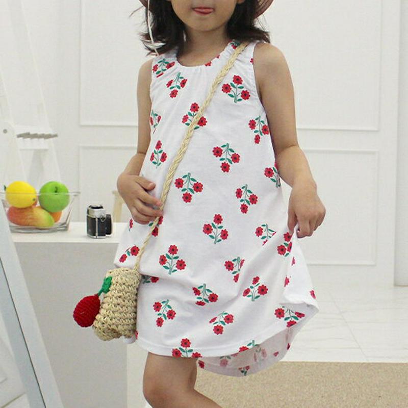 【新作10%OFF】ギャザーネック花柄スリーブレスワンピース・p003007 キッズ【3~8才】【ops】【ワンピース ミディ丈