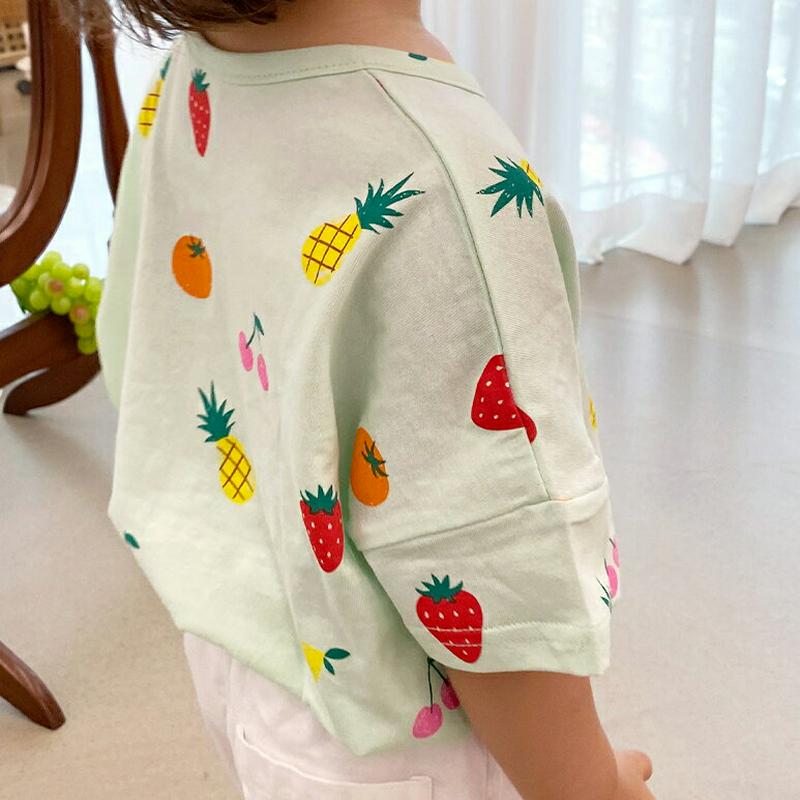 【新作10%OFF】フルーツプリントTシャツ・p003244 キッズ【3~8才】【tops】【トップス Tシャツ 半袖 ハーフス