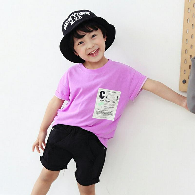 コードパッチポイントTシャツ・p003251 キッズ【3~8才】【tops】【トップス Tシャツ 半袖 ハーフスリーブ コード ユニーク カジュアル ラフ 女の子 男の子 春 夏 韓国 韓国子供服 子供 こども 子供服 こども服】【KIDS】